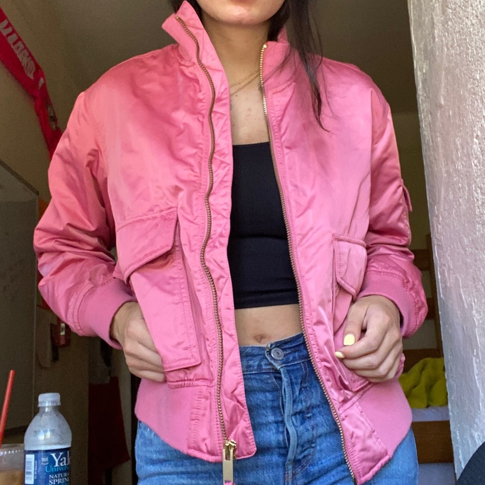 PINK BOMBER JACKET